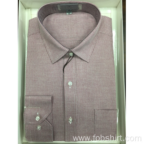 Men Shirts Cotton Formal Plaid Yarn dyed Business Long Sleeve Shirt Factory